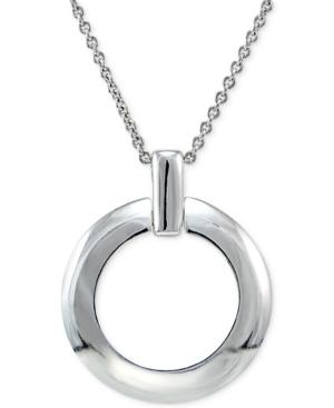 Giani Bernini Circle Pendant Necklace In Sterling Silver, Only At Macy's