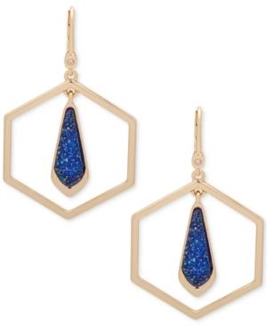 Ivanka Trump Gold-tone Octagon And Stone Orbital Drop Earrings