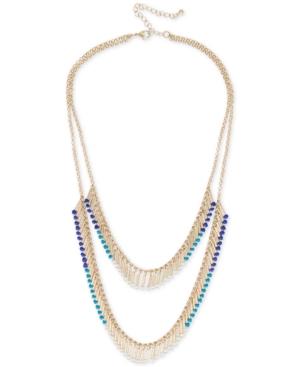 Robert Rose For Inc International Concepts Gold-tone Multi-bead Double Row Necklace, Only At Macy's