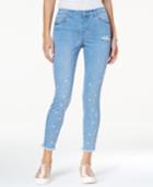 Vanilla Star Juniors' Studded Skinny Cropped Jeans