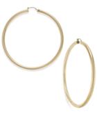 Signature Gold 80mm Hoop Earrings In 14k Gold Over Resin