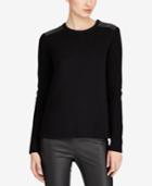 Polo Ralph Lauren Leather-trim Sweater