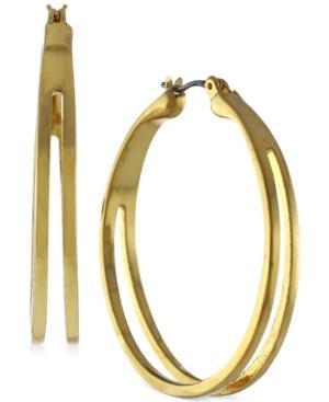 Bcbgeneration Cutout Medium Hoop Earrings