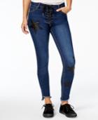 The Edit By Seventeen Juniors' Lace-up Skinny Jeans, Created For Macy's