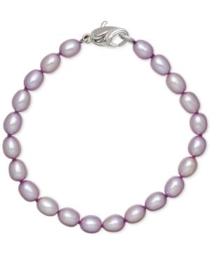 Honora Style Lilac Cultured Freshwater Pearl Bracelet In Sterling Silver (7-8mm)