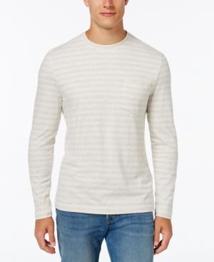 Club Room Men's Big And Tall Striped Long-sleeve Shirt