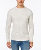 Club Room Men's Big And Tall Striped Long-sleeve Shirt