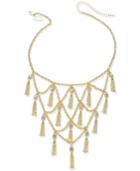 Thalia Sodi Gold-tone Crystal & Chain Fringe Statement Necklace, Created For Macy's