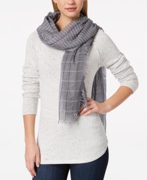 Calvin Klein Oversized Textured-stripe Scarf