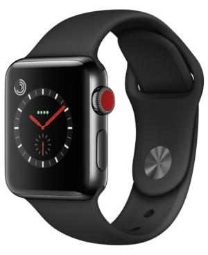 Apple Watch Series 3 (gps + Cellular), 38mm Space Black Stainless Steel Case With Black Sport Band