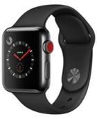 Apple Watch Series 3 (gps + Cellular), 38mm Space Black Stainless Steel Case With Black Sport Band