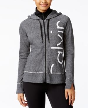 Calvin Klein Performance Ribbed Turtleneck Zip Hoodie