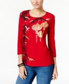 Karen Scott Lantern Graphic Top, Only At Macy's