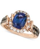 Le Vian Chocolatier Tanzanite (2 Ct. T.w.) And Diamond (5/8 Ct. T.w.) Ring In 14k Rose Gold