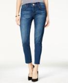 Rewind Juniors' Techno Tuck Skinny Ankle Jeans