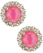 Kate Spade New York Gold-tone Florescent Pink Stud Earrings
