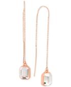 Kenneth Cole Rose Gold-tone Crystal Chain Drop Earrings