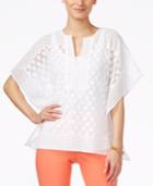 Alfani Dot-lace Poncho Top, Only At Macy's