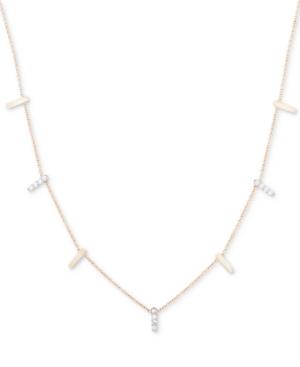 Wrapped Diamond Drop Collar Necklace (1/4 Ct. T.w.) In 10k Gold, Created For Macy's