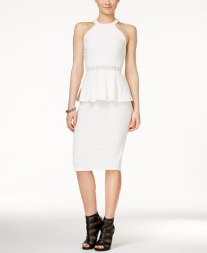 Marilyn Monroe Juniors' Sleeveless Peplum Bodycon Dress