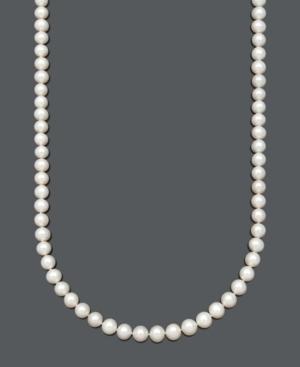 Belle De Mer Aa+ Cultured Freshwater Pearl Strand Necklace (8-1/2-9-1/2mm) In 14k Gold