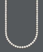 Belle De Mer Aa+ Cultured Freshwater Pearl Strand Necklace (8-1/2-9-1/2mm) In 14k Gold