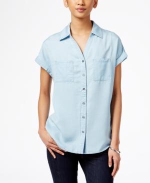 Style & Co. Button Down Denim Shirt, Only At Macy's