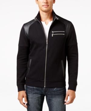 I.n.c. Men's Fire Knit Moto Jacket, Created For Macy's