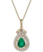 Certified Ruby (3/4 Ct. T.w.) & Diamond (1/3 Ct. T.w.) 18 Pendant Necklace In 14k Gold (also Available In Sapphire Or Emerald)