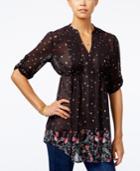 American Rag Sheer High-low Blouse, Only At Macy's