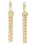 Diamond Tassel Drop Earrings (1/2 Ct. T.w.) In 14k Gold-plated Sterling Silver