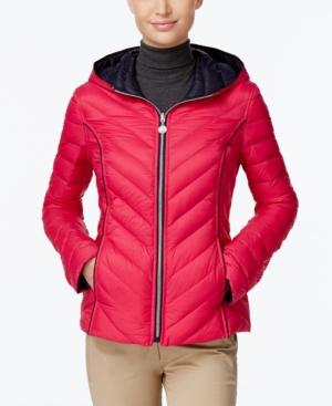 Nautica Reversible Hooded Packable Puffer Coat