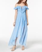 Disney Princess Juniors' Ruffled Off-the-shoulder Dress