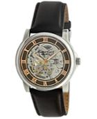 Kenneth Cole New York Watch, Men's Automatic Skeleton Brown Leather Strap Kc1745