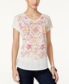 Style & Co. Floral Graphic T-shirt, Only At Macy's