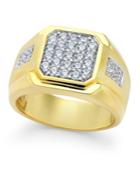 Men's Diamond Square Cluster Ring (1 Ct. T.w.) In 10k Gold