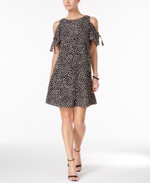 Jessica Howard Printed Cold-shoulder Dress