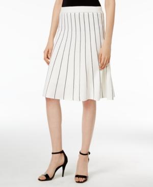 Calvin Klein Striped Fit & Flare Skirt