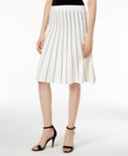 Calvin Klein Striped Fit & Flare Skirt