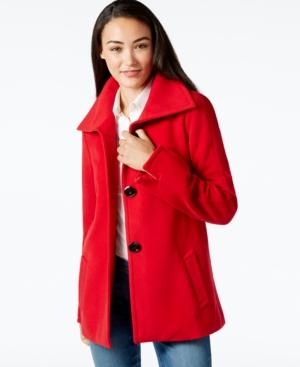 Jm Collection Petite Plush Wing-collar Coat, Only At Macy's