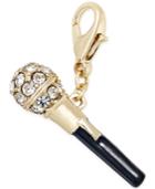 Thalia Sodi Gold-tone Pave Microphone Clip-on Charm, Only At Macy's