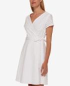 Tommy Hilfiger Cotton Lace Wrap Dress, Only At Macy's