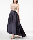 Xscape Strapless Beaded High-low Gown