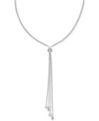 Diamond Pave Lariat Necklace (1 Ct. T.w.) In Sterling Silver