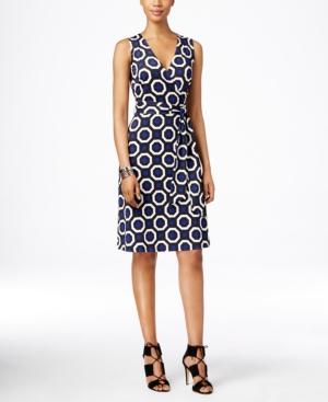 Inc International Concepts Sleeveless Printed Wrap Dress, Only At Macy's