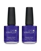 Creative Nail Design Vinylux Purple Purple Nail Polish Duo (two Items), 0.5-oz, From Purebeauty Salon & Spa