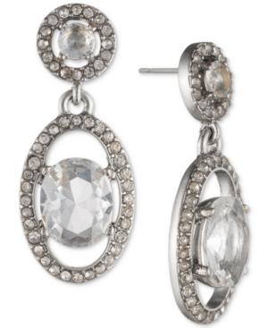 Jenny Packham Silver-tone Crystal Orbital Drop Earrings
