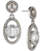 Jenny Packham Silver-tone Crystal Orbital Drop Earrings