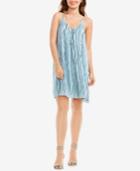 Vince Camuto Electric Lines Printed Slip Dress