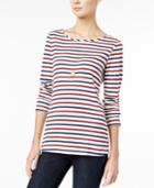 Maison Jules Striped Long-sleeve T-shirt, Only At Macy's
